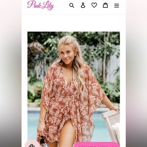 Brand new Pink Lily swimsuit and coverup.